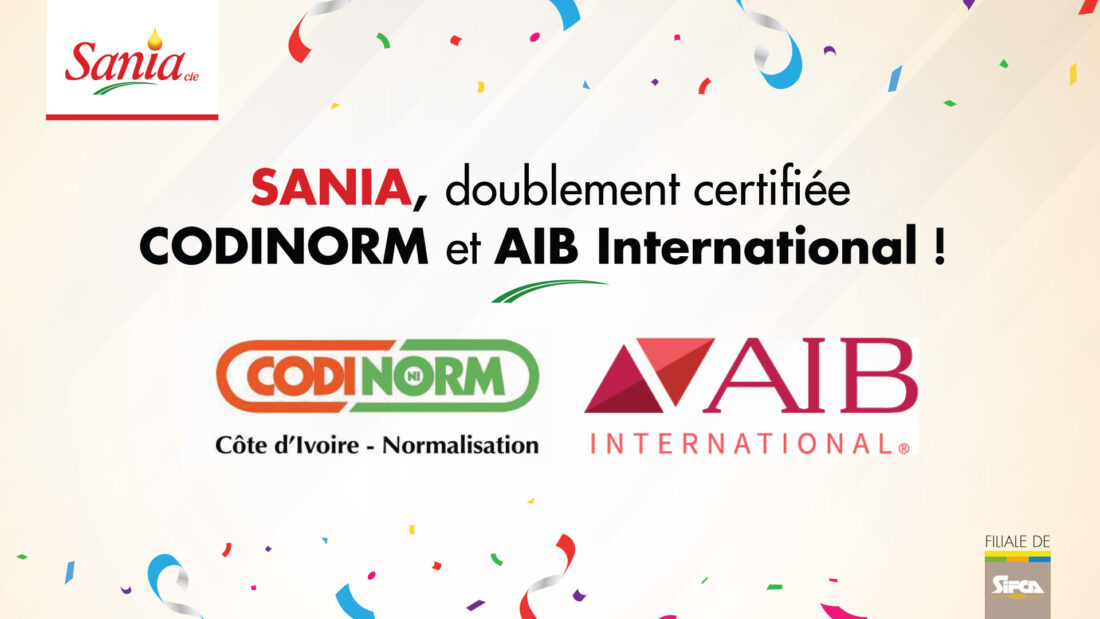Certificat SANIA 2024 AIB & CODINORM