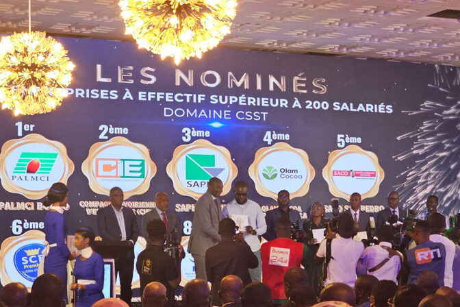 Prix Santé et Sécurité au Travail : PALMCI et SAPH distinguées par la CNPS